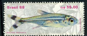 Brazil 1988 FRESH FISH WATER 1 value Perforated Mint (NH)