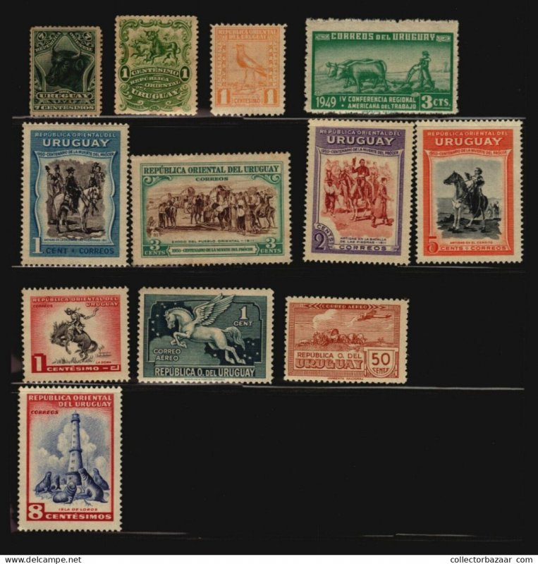 Uruguay Fauna stamp collection lot bird wild cattle horse1890/1990 MNH cv +$100
