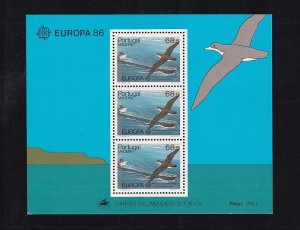 Portugal Madeira   #110a   MNH  1986  Europa  sheet  birds   great shearwater