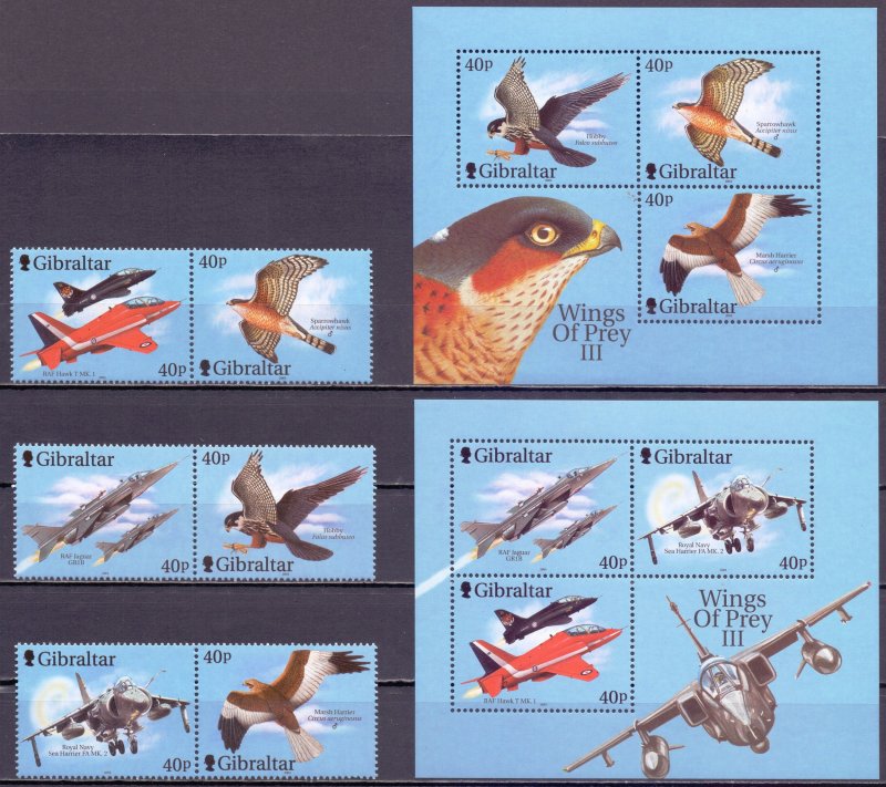 Gibraltar. 2001. 978-83, bl46,47. Aircraft. MNH.