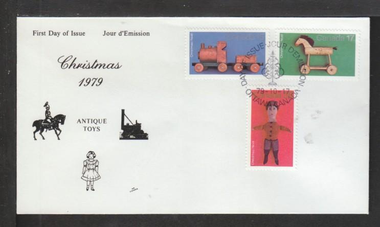 Canada 839-841 Christmas 1979 NR Covers U/A FDC 