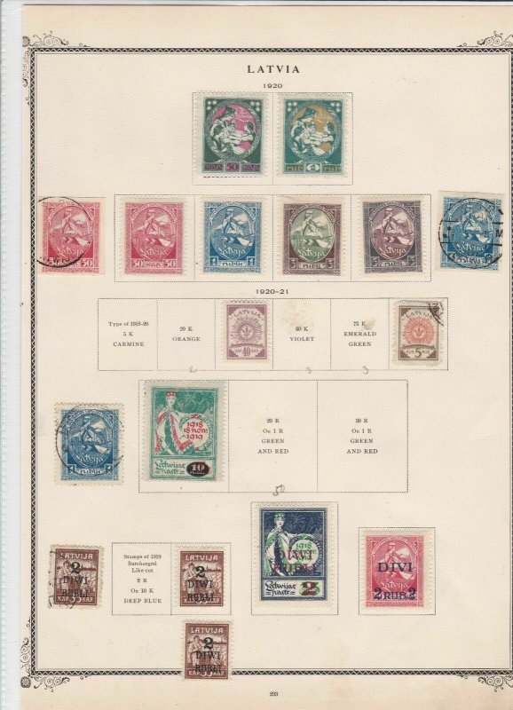 latvia 1920 stamps on page ref r9126