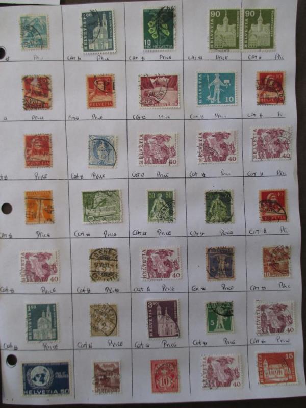 ~175 Switzerland - Hinged On Pages - Unchecked, As Received -  (Q74)