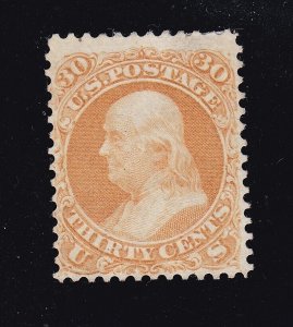 US 71 30c Franklin Deep Orange Unused F-VF SCV $1000 (BB2)