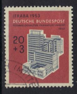 Germany  #B333  used   1953  Telecommunications building  20pf