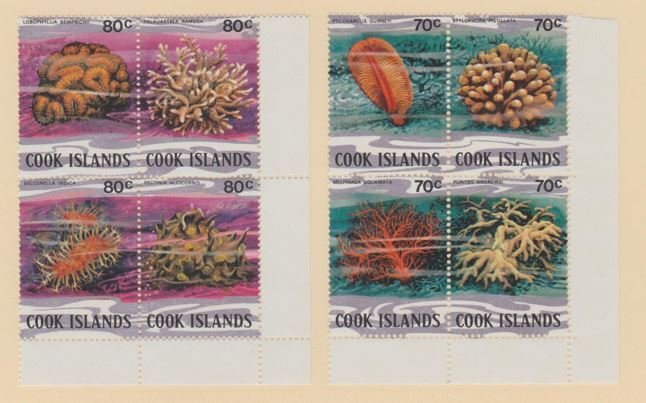 Cook Islands Scott #579-580 Stamps - Mint NH Set of Blocks of 4