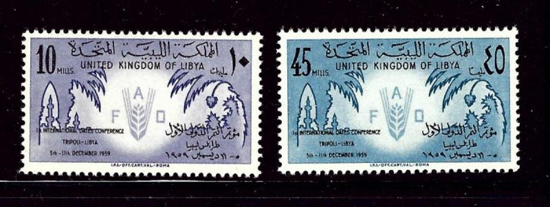 Libya 183 and 185 MNH 1959 issues