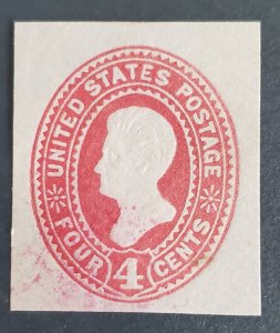 US U327,  1887 Cut corner