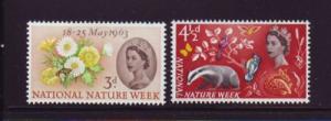 Great Britain Sc393-4 1963 Nature Week stamps NH