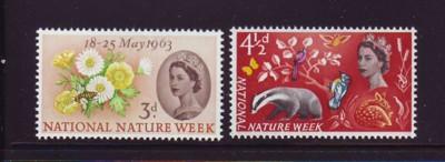 Great Britain Sc393-4 1963 Nature Week stamps NH