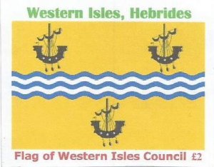 WESTERN ISLES - 2014 - Council Flag - Imperf Single Stamp - M N H -Private Issue