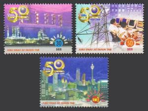 Malaysia 733-735,736-737,MNH. Tenaga Nasional,50th Ann.1999.Power station,Wire.