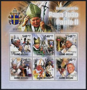 Guinea-Bissau MI 5361-6 sheet MNH Beatification of Pope John Paul II