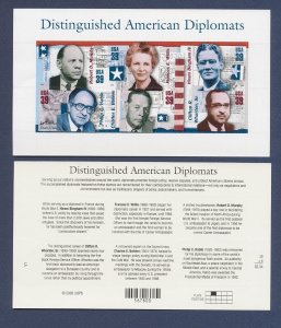 USA - 4076 - S/A MNH S/S - $2.34 American Diplomats - 2005