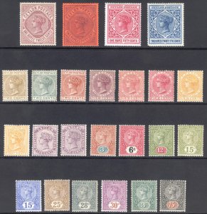 Ceylon 1883-1900 QV collection Wmk Crown CA Scott 85-163 SG 146-264 MLH Cat $361