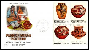 OAS-CNY 09044 HAND TINTED ARTCRAFT SCOTT 1706-09 – 1977 13c Pueblo Pottery