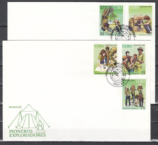 Cuba, Scott cat. 4203-4207. Pioneers Explorers issue. First day covers. ^