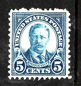 USA-Sc#637- id8-unused NH 5c T.Roosevelt-1926-34-