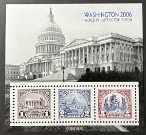 U.S. 2006 #4075 Sheet, 2006 Washington Exhibition, MNH.