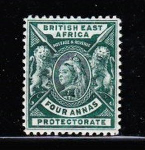Album Treasures British East Africa Scott # 78  4a Victoria  VF Mint Hinged