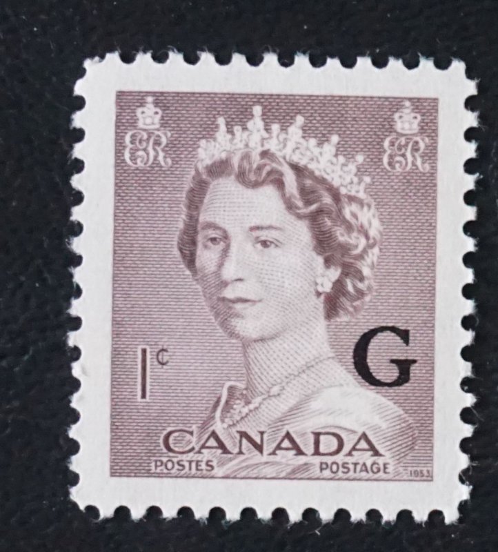 CANADA Sc# O33 QUEEN ELIZABETH government G OVERPRINT  1955 MNH