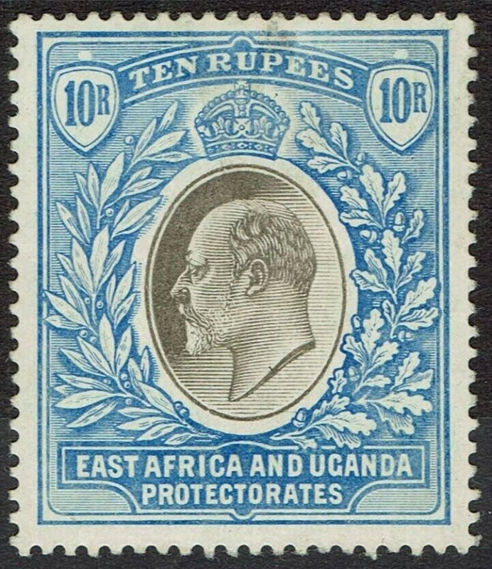 EAST AFRICA AND UGANDA 1904 KEVII 10R WMK MULTI CROWN CA 