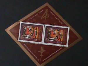 CANADA-1998 YEAR OF THE LOVELY TIGER- SPECIAL-DIMOND SHAPE DESIGN-MNH-S/S-VF