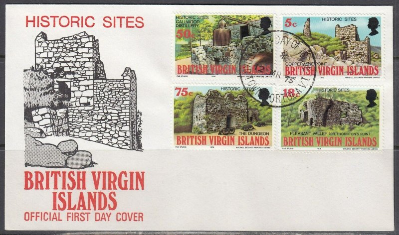 Virgin Islands Scott 305-8 FDC - Historic Sites