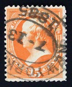Scott #189 - VF/XF - 15c Red Orange - Webster - Used - 1879