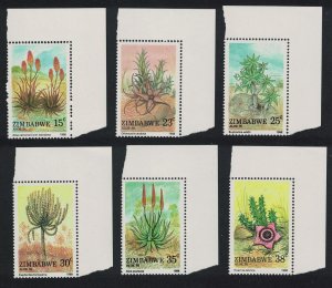 Zimbabwe Aloes 6v Top Right Corners 1988 MNH SG#734-739