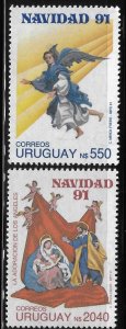 Uruguay 1991 Christmas Sc 1411-1412 MNH A419