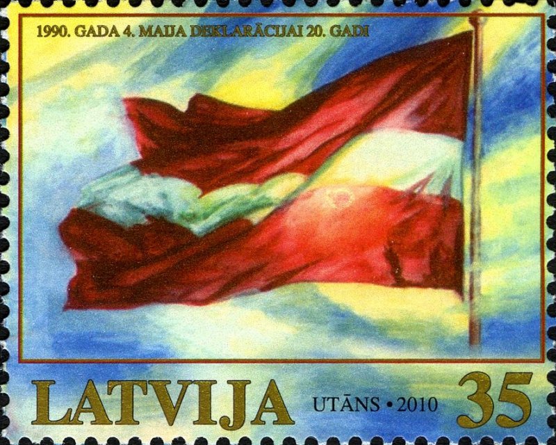 Latvia 2010 #761 MNH. Flag