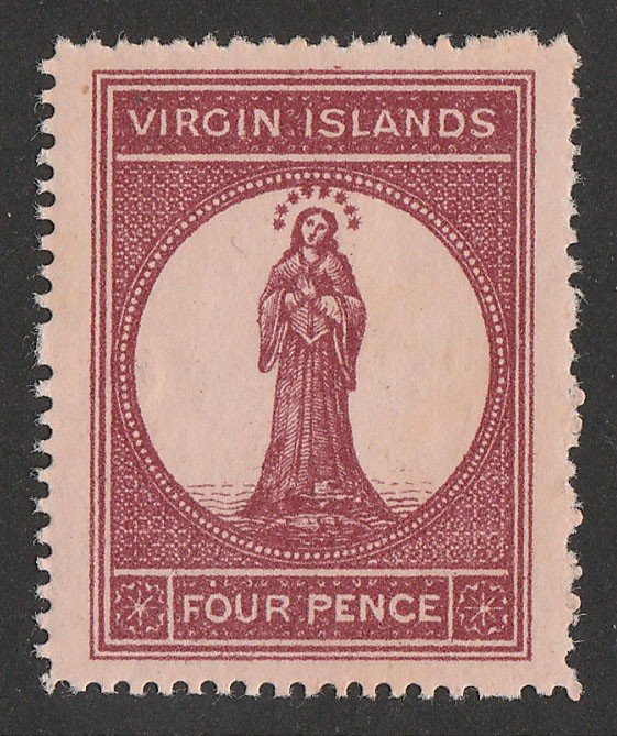 BRITISH VIRGIN ISLANDS 1867 St Ursula 4d, no wmk, perf 15. MNH **.  