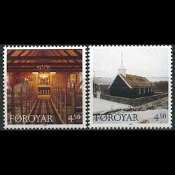 FAROE IS. 1997 - Scott# 328-9 Hvalvik Church Set of 2 NH