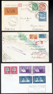 POSTAL HISTORY British Africa: Group of interesting covers  addr - 43918