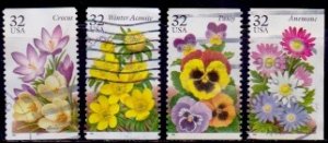 United States, 1996, Garden Flowers,  32c, sc#3209a, used