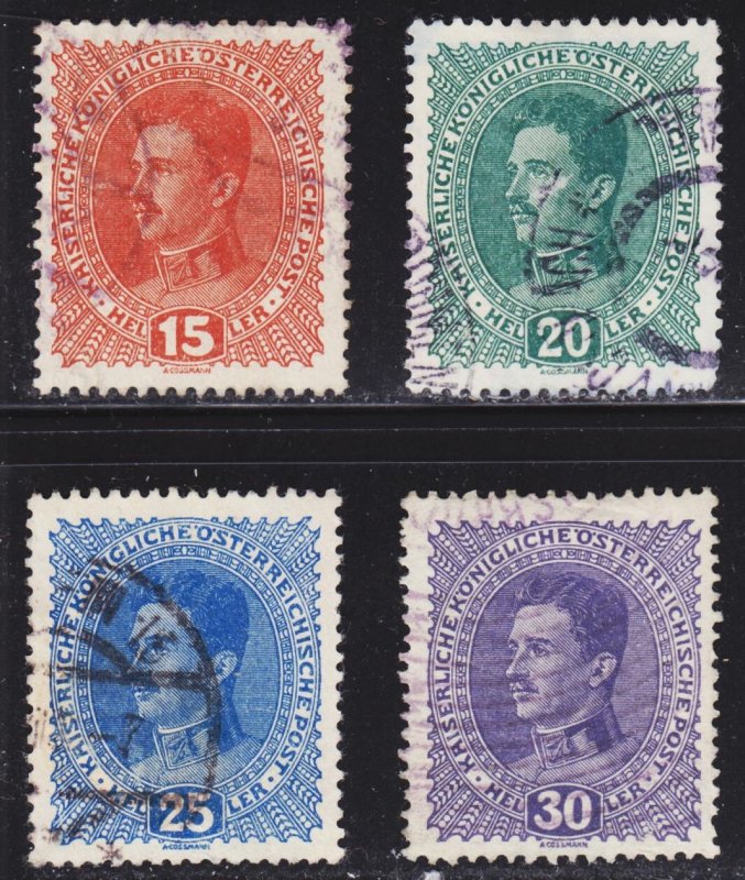 Austria Scott 168-71 complete set F to VF used.