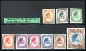 Libya Stamps # 135-143 MLH VF Scott Value $35.00