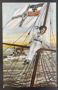 1918 Oldenburg Germany Feldpost Picture Postcard Cover to Essen Navy Girl