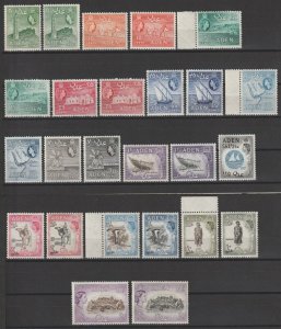 ADEN 1953 SG 48/72 MNH Cat £170