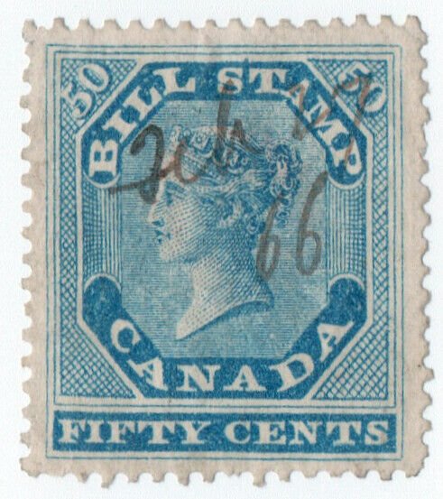 (I.B) Canada Revenue : Bill Stamp 50c