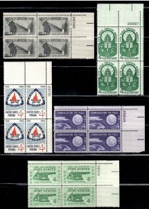 5 US Four Cent Upper Right F-VF OG NH Plate Blocks of 4 - I Combine S/H