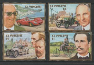 Thematic Stamps Transports - ST.VINCENT 1987 MOTORING 4V 1085/8 mint