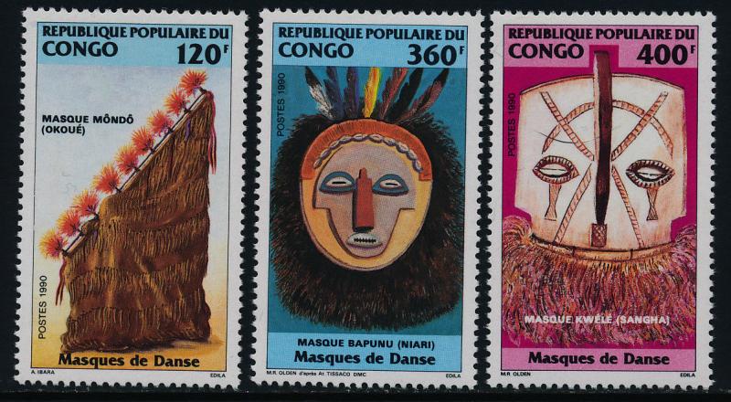 Congo PR 853-5 MNH Dance Masks