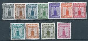 Germany S12-22 1942 Franchise Stamp set MNH