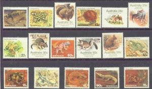 AUSTRALIA  784-800 MNH 1981-83 Wildlife Definitives