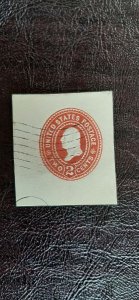 US Scott # U362; 2c Washington from 1899; used, cut square ,VF