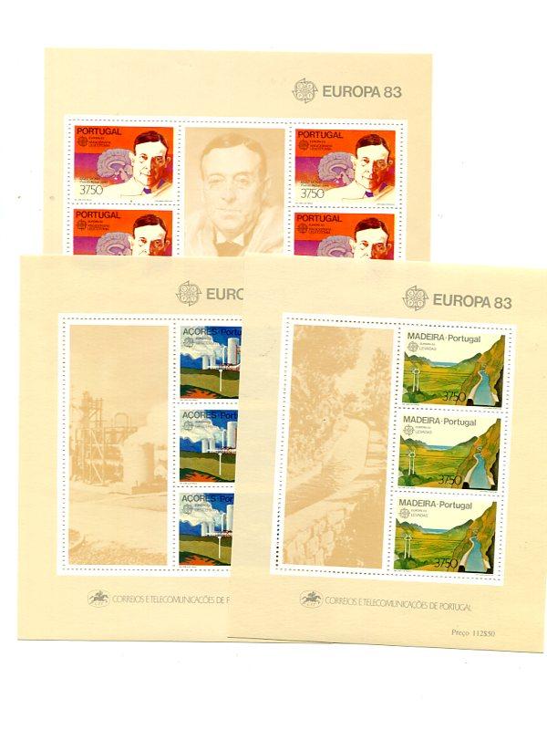 Portugal/Azores/Madeira  1983   Europa sheets VF NH  - Lakeshore Philatelics