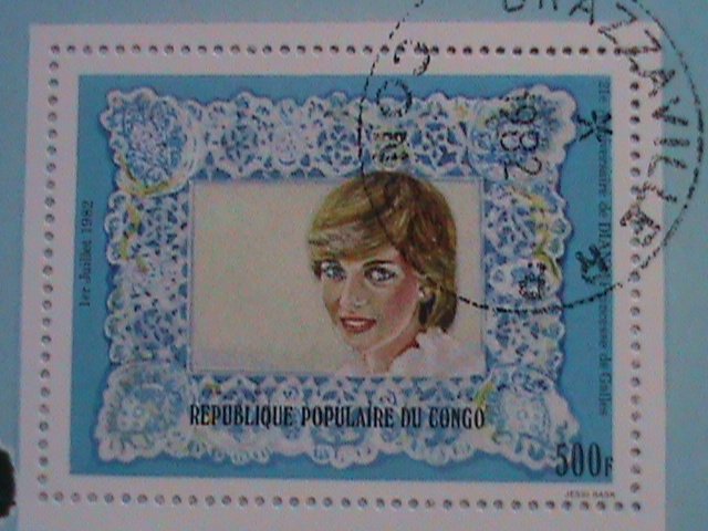 CONGO: BEAUTIFUL LOVELY PRINCESS DIANA 21ST BIRTH  ANNIV:  CTO NH S/S