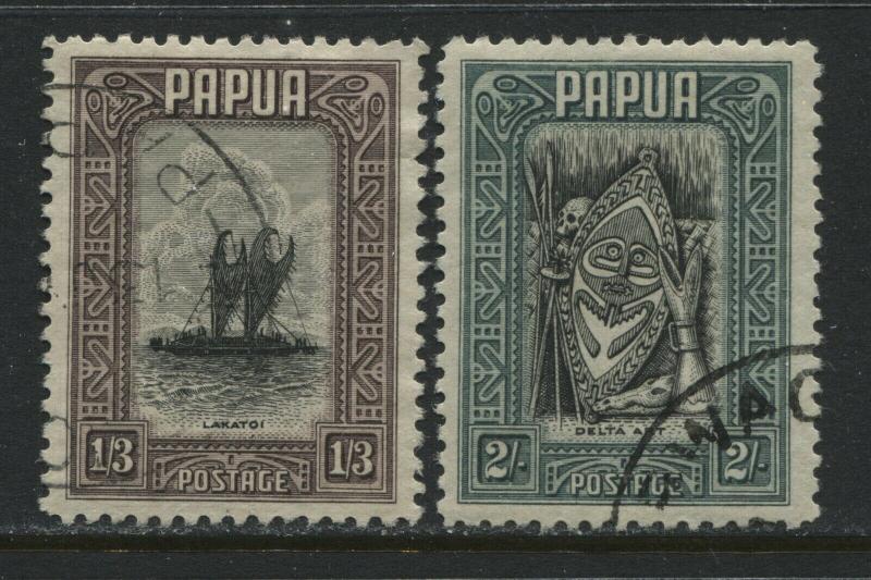 Papua 1932 1/3d and 2/ used